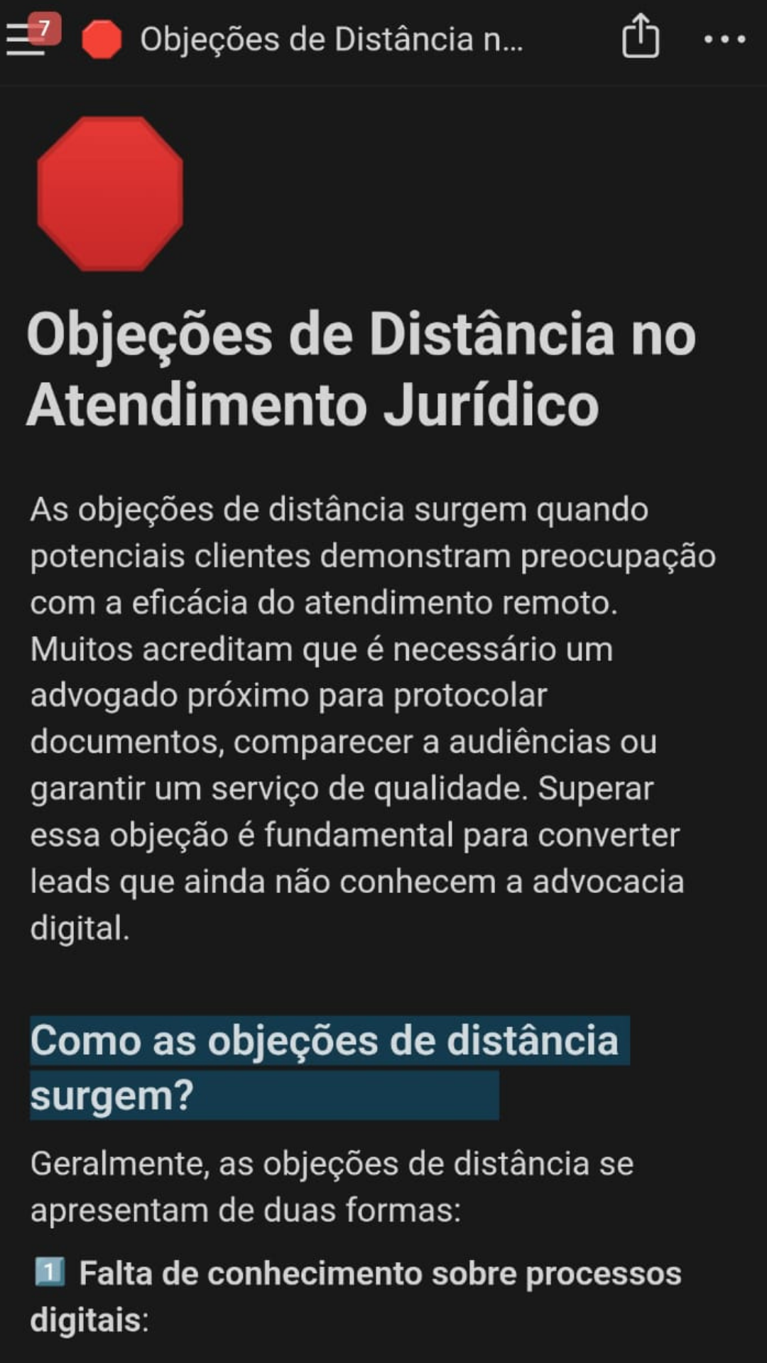 Objeções de Distância no Atendimento Jurídico